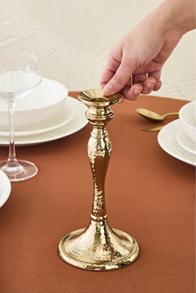 Karaca Rena New Year Yılbaşı Şamdan Gold 22 cm