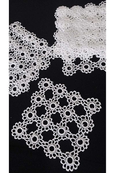 Papatyam Hand Knitted Crochet 11 Pieces (16X16Cm) Napkin Display Case Set Lace /Handcrafted Lace Set/Vintage/Floche