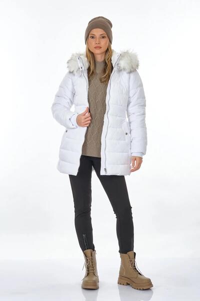 ONLY ONLNEWCAMILLA КОЖАНИЙ ПАЛЬТО З КАПЮШОНОМ CC OTW P.BEYAZ