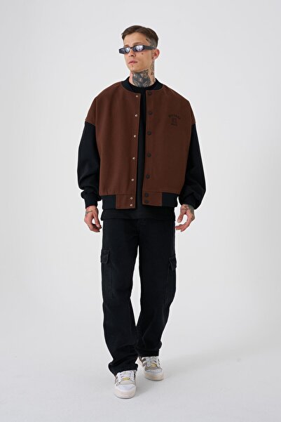 Machinist Erkek Out Case 91 Oversize Kahve Bomber Ceket