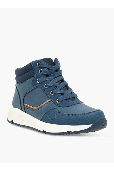 LBL by Shoexpress Panelled High Cut Boots with Zip Closure