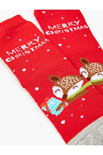 Koton Комплект от коледни шарени кърпи и чорапи