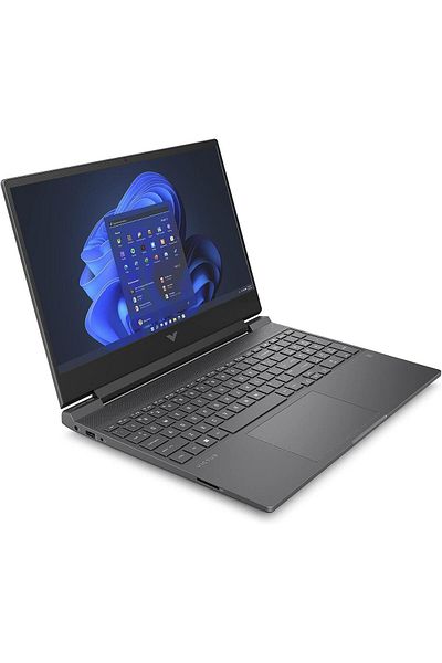 HP كمبيوتر محمول للألعاب Victus 15-fb1002ne، شاشة 15.6 بوصة FHD، معالج AMD Ryzen 5 من الجيل السابع، ذاكرة وصول عشوائي سعتها 8 جيجابايت، قرص SSD سعة 512 جيجابايت