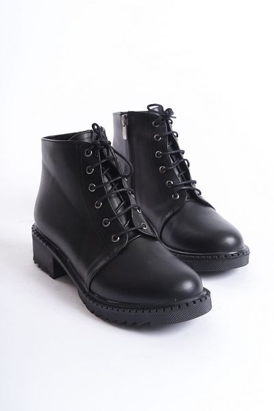 Karanshoes Γυναικείες μαύρες μπότες Rossaa Lace-Up