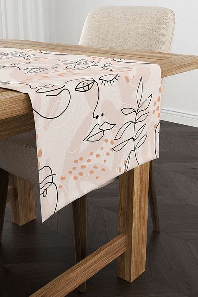 Cango Home Negru Crem Colorat Modern Siluetă Model Digital Printed Runner Cgh1099-rn