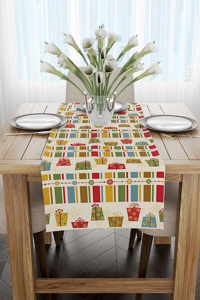 Cango Home Red Green Christmas Themed Digital Printed Runner Cgh847-rn