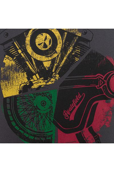 ROUTEFIELD Anthracite Men's T-Shirt - Tyre Model