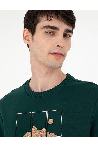 Pierre Cardin Πράσινο φούτερ Regular Fit 50290703-VR054