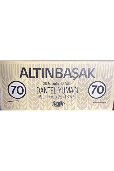 Altınbaşak dantel ipliği 20 gr x 10 adet 70:No Beyaz Merserize