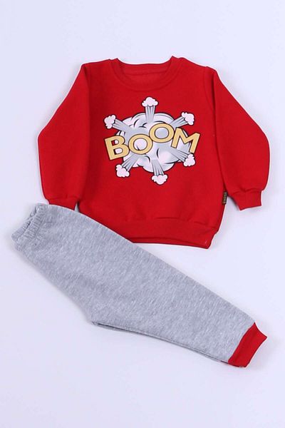 HÇM Baby Boy 3 Yarn Tracksuit Set - Boom Printed A33
