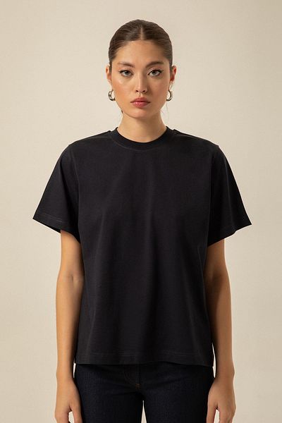 rue Μπλουζάκι Navy Blue Basic Flowy