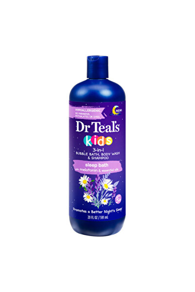 Dr Teals حمام الفقاعات وغسول الجسم والشامبو 3 في 1 من دكتور تيلز للأطفال 591 مل