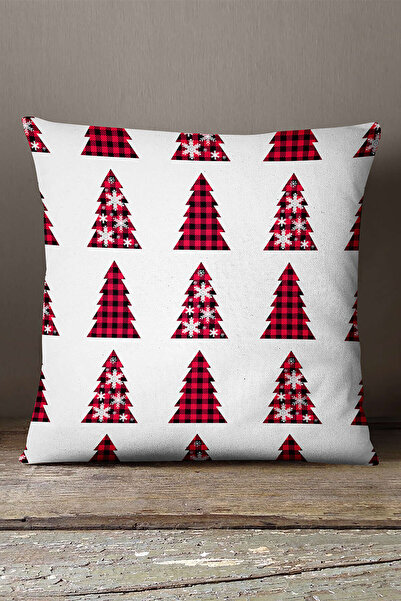 INSENSE HOME Кадифе Babyface Червоно-біла новорічна цифрова друкована наволочка для подушки - Cgh326