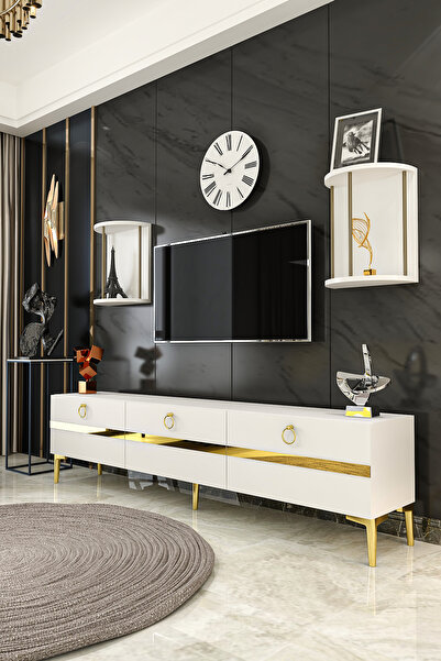 Givayo Mobilya FİONA TV ÜNİTESİ BEYAZ