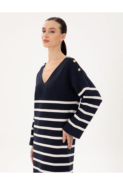 Pierre Cardin Navy Blue Regular Fit Knitwear Dress 50290561 -Vr033