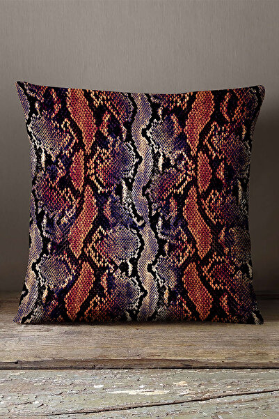 INSENSE HOME Кадифе Babyface Червоно-чорна подушка з цифровим принтом у вигля...