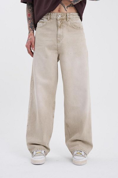 Machinist Beige Colored Men's Oversize Baggy Jean