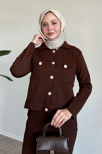 InStyle Bitter Brown Σετ με Φούστα και Μπουφάν