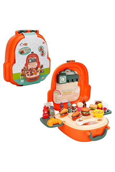 little chef Çantalı Hamburger Dükkanı Oyun Seti