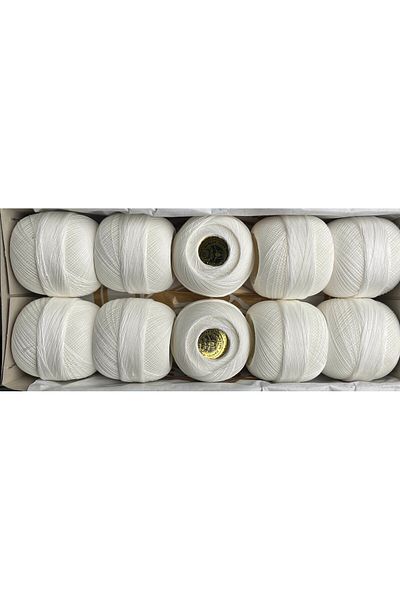 Demircioğlu İplik Örenbayan Lace Thread 40 Gr x 10 Τεμάχια 70: Χωρίς λευκό Mercerized