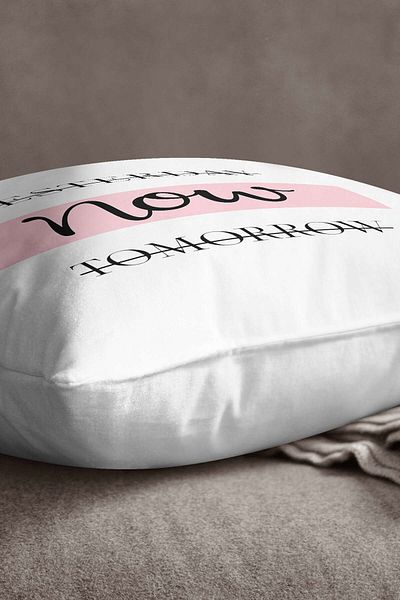 INSENSE HOME Velvet Babyface Λευκό Μαύρο Μοντέρνο Χθες Τώρα Μέρα Γραπτή Διακοσμητική θήκη Kırent - Cgh281