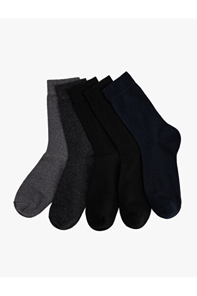 Koton Комплект от 5 памучни чорапи до глезена