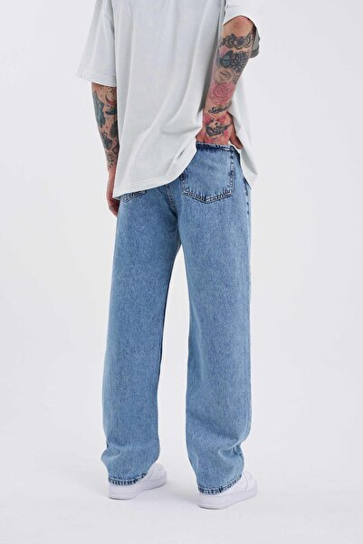 Machinist Чоловічі розслаблені баггі-джинси синього кольору