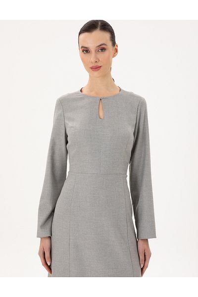 Pierre Cardin Light Gray Regular Fit Woven Dress 50294217 -Vr001