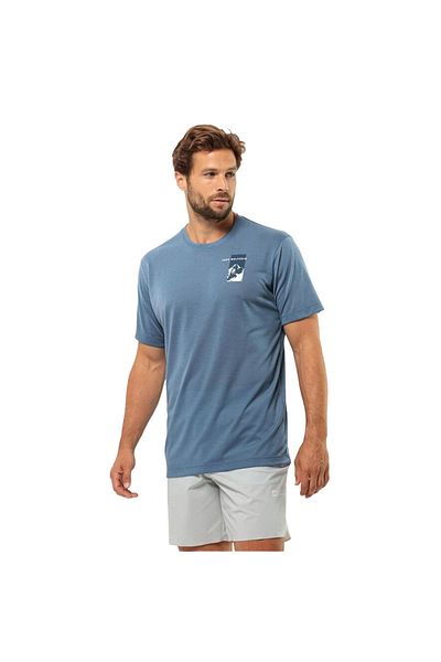 Jack Wolfskin Vonnan S/s Graphic T Bărbați Tricou albastru Tricou bărbați 1809941tr