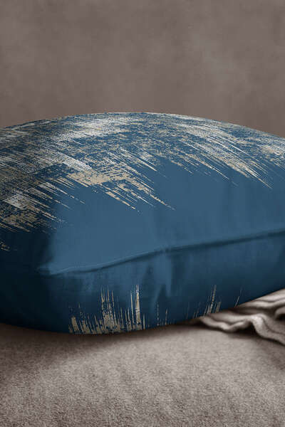 INSENSE HOME Кадифе Babyface Синя подушка з етнічним візерунком - Cgh098