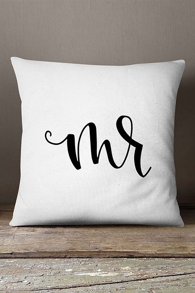 INSENSE HOME Velvet Babyface White Black Mr. Ανδρική ψηφιακή εμπριμέ μαξιλαροθήκη - Λευκή - Cgh321