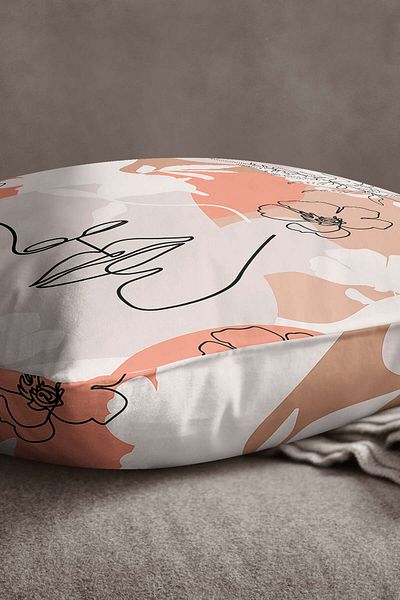 INSENSE HOME Βελούδινο Babyface Λευκό Μαύρο Μοντέρνο Μοτίβο Σιλουέτας Μαξιλαροθήκη Μαξιλαροθήκης Ψηφιακής Εκτύπωσης Cgh535