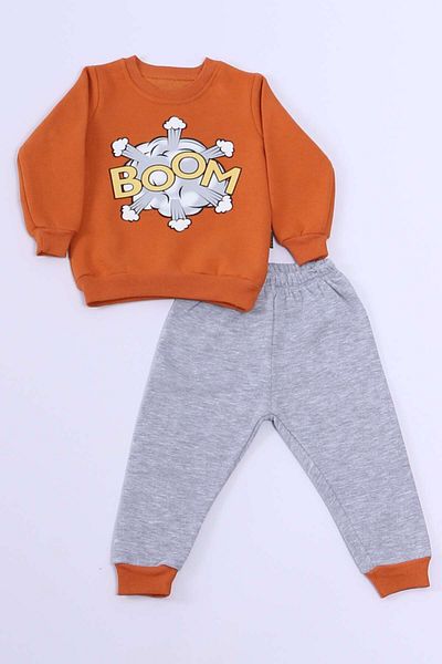 HÇM Baby Boy 3 Yarn Tracksuit Set - Boom Printed A33