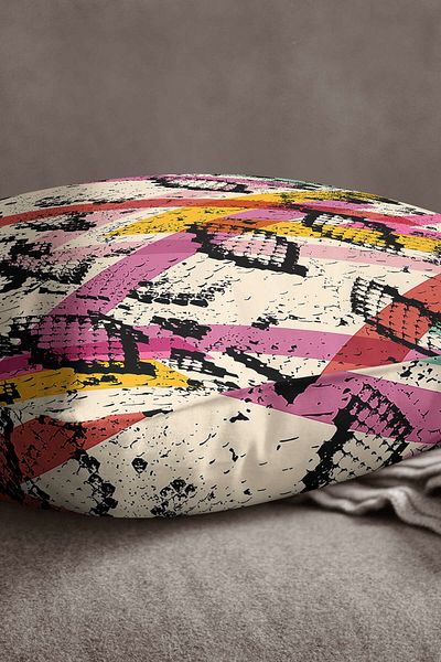 INSENSE HOME Velvet Babyface, negru, bej, piele de șarpe, cu model, imprimare digitală, husă de pernă - Cgh367