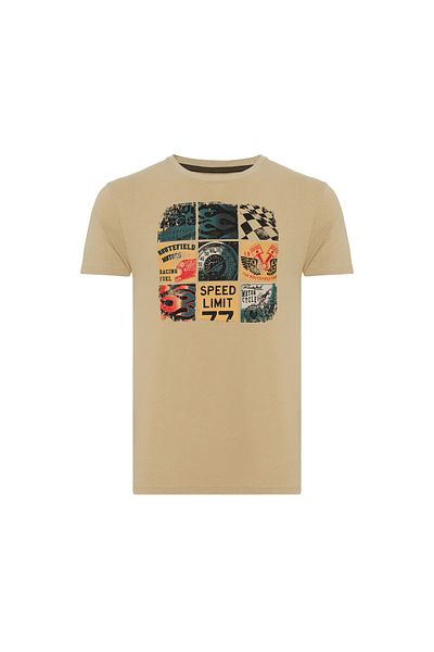 ROUTEFIELD Tags Men's Brown T-Shirt Men's T-Shirt Rftags23