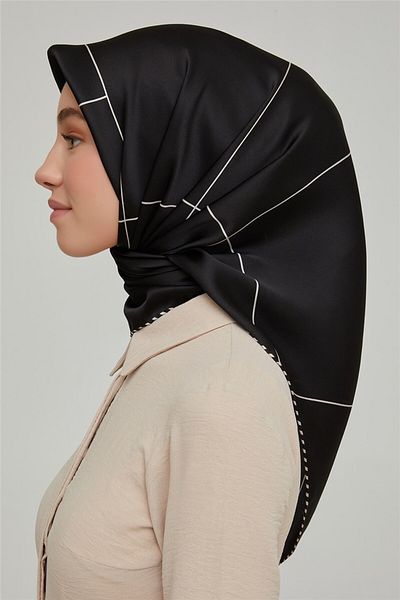 Armine Μαύρο μαντήλι Dj Pure Silk 8655d