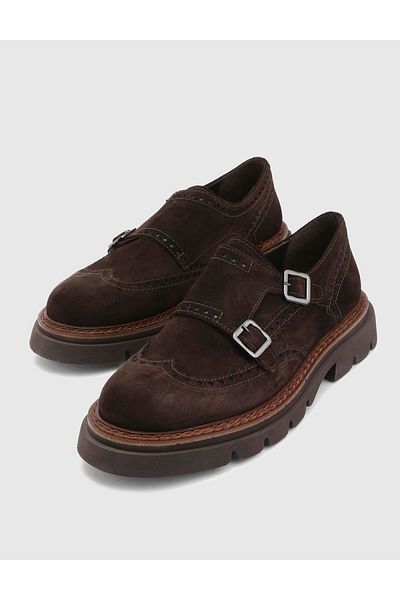 İLVİ Tevez Genuine Suede Leather Men's Brown Loafer Shoes