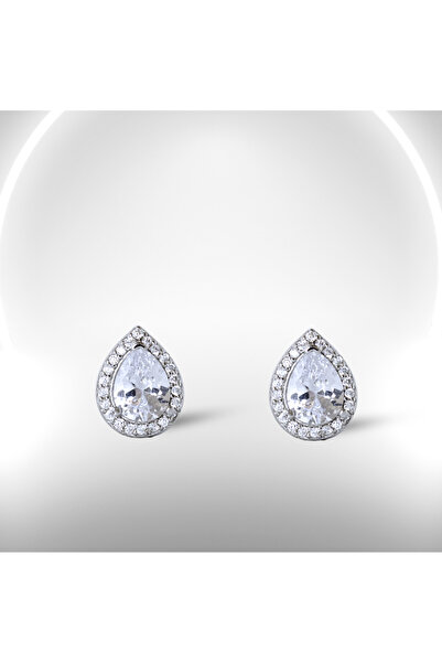 CLODIACS 925 Ayar Damla Tasarım Çivili Küpe