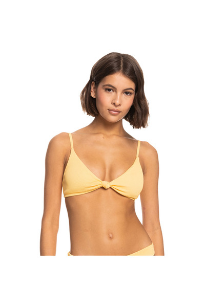 Roxy Rib Love The Surf Knot Γυναικείο κίτρινο μπικίνι τοπ Γυναικείο μπικίνι ERJX304759