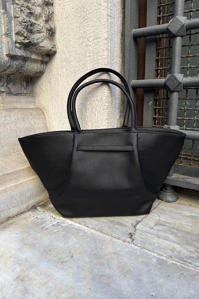 LEONAS Geanta de umar de dama cu inchidere cu fermoar cu accesorii pentru curea Jade Black