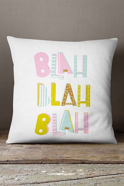 INSENSE HOME Velvet Babyface Λευκό Πολύχρωμο Διακοσμητικό Μαξιλαροθήκη Ψηφιακής Εκτύπωσης Ριχτάρι - Cgh468