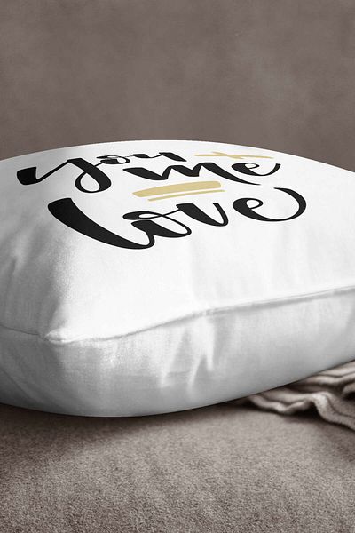 INSENSE HOME Velvet Babyface Alb Negru Modern You Love Me Husă de pernă imprimată digital - Cgh330