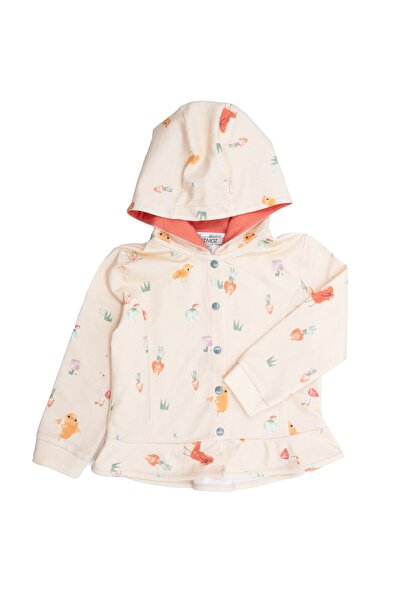Ozmoz By Mukadder Özden Organic Hooded Brick Color Winter Little Girl's Suit