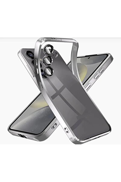 m.tk moveteck Samsung Galaxy S24 Fe Kılıf Tam Kamera Korumalı Parlak Renkli Kenar Yumuşak Silikon Şeffaf (UYUMLU)