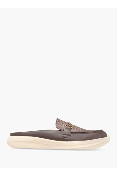 Flora Bella by Shoexpress Flora Bella Monogram Print Buckle Accent Slip-On Mules
