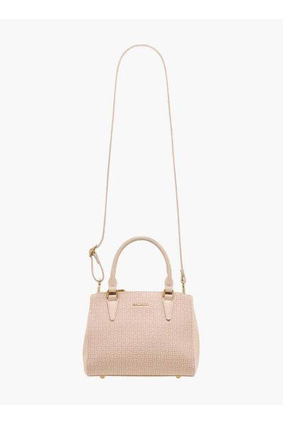 Flora Bella by Shoexpress Flora Bella Logo Detail Tote Bag with Handles and Zip Closure