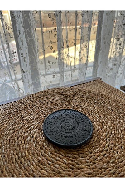 Ueex Home Vıvasto Decorative Concrete Coaster Anthracite (100% Stone Powder)