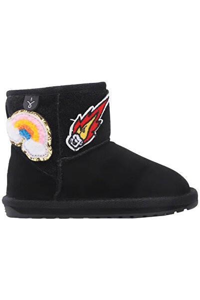 EMU Australia حذاء Wallaby Mini Play للأطفال باللون الأسود للجنسين حذاء للأطف...