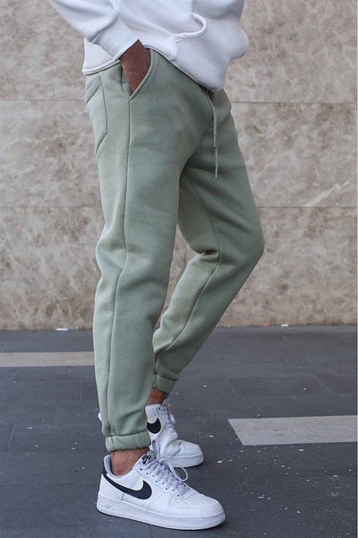 Madmext Ανδρικό φούτερ Mint Green Raised Basic 5482