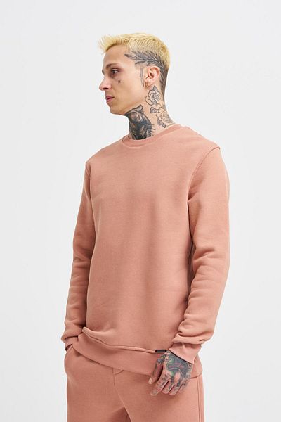 Machinist Ανδρικό φούτερ Crew Neck Basic κανονικό χάλκινο